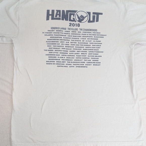 The 2018 Hangout Festival Long Sleeve Concert Tee Kendrick Lamar Back Medium - Picture 4 of 13